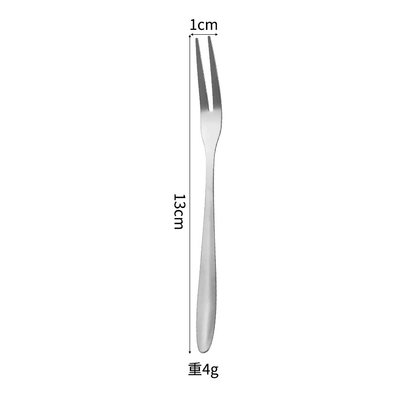 5 Pack Stainless Steel Mini Two-Prong Forks for Appetisers, Fruit, Desserts, Cocktails, Party Platters and Travel, Silver — image 2