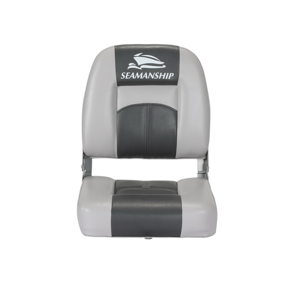 Seamanship 2X Folding Boat Seats Marine Swivel Low Back 10cm Padding Charcoal โ image 3