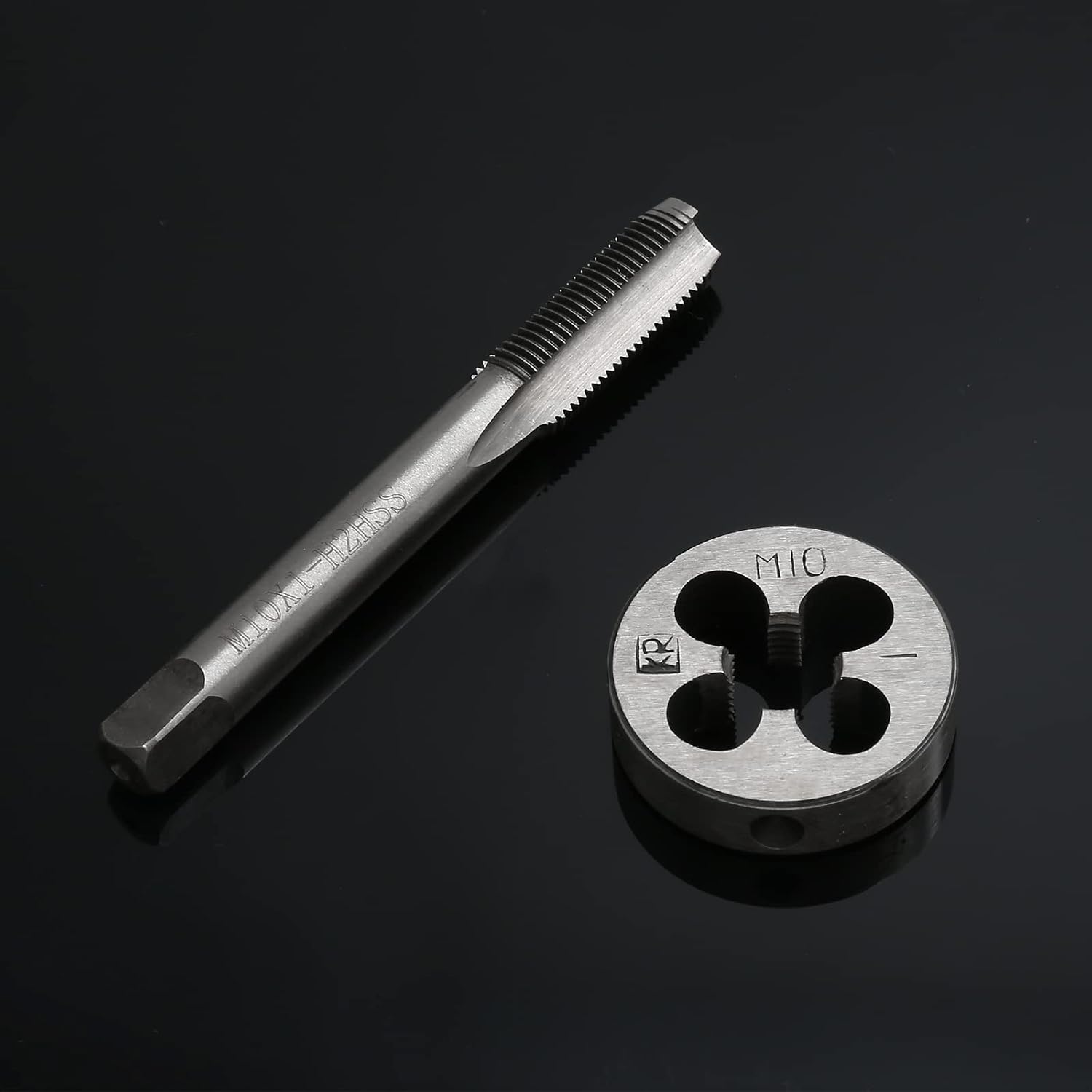 Biaungdo M10 × 1mm Tap and M10 × 1mm Die Metric Right Hand Thread, HSS Right Hand Thread Tap and Die Set — image 3