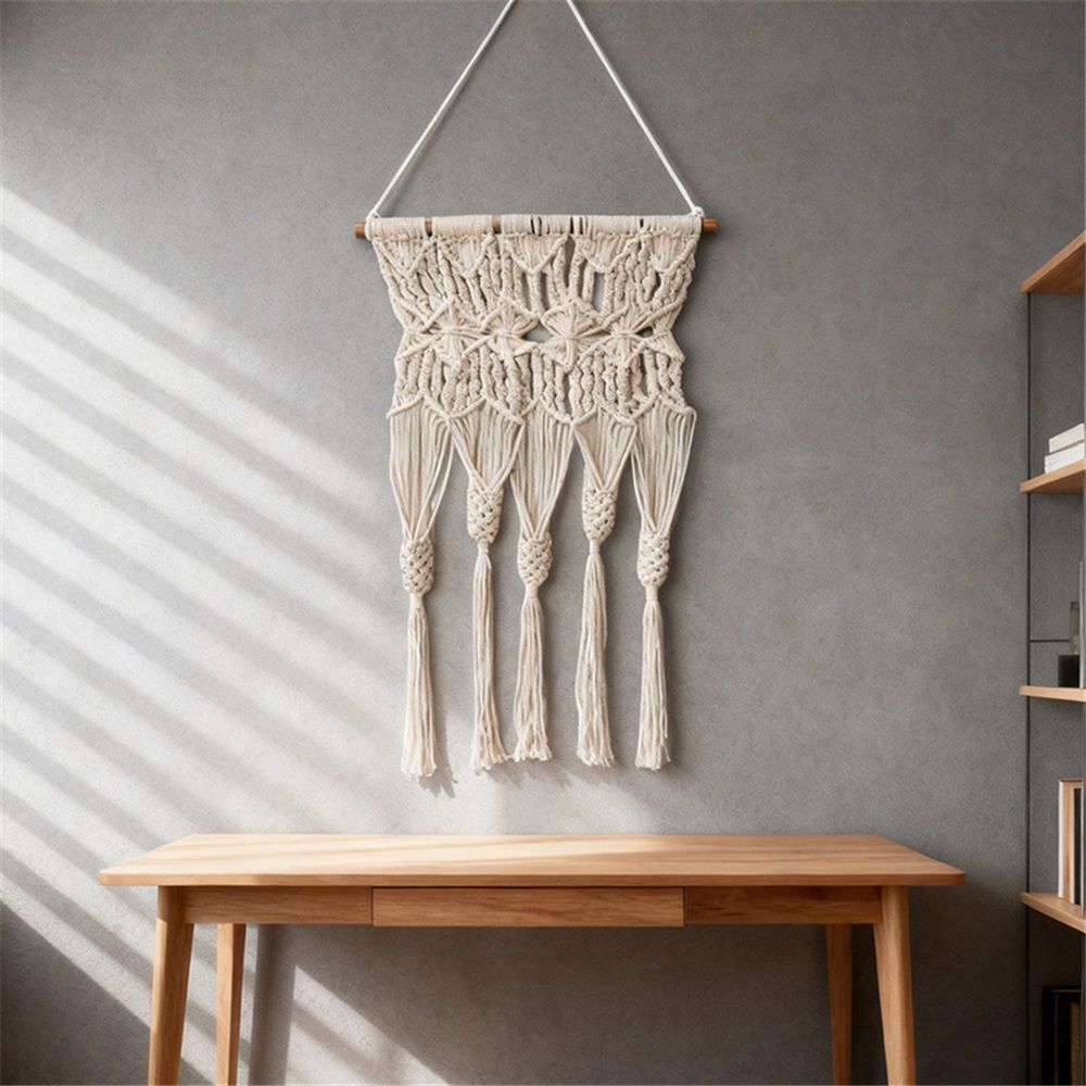 Wall Hanging Small Art - Woven Tapestry - Bohemian Style - Dining Room Wall, Living Room Decoration, Bedroom, Kitchen - Gift and Home Boho Chic Decor（115*40cm） — image 2