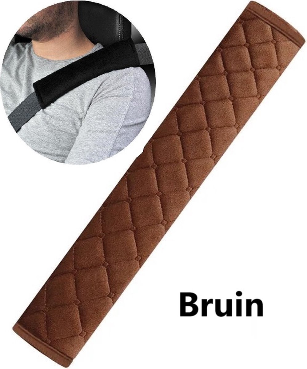Luxury Car Seatbelt Cover | Seatbelt Protector | Seatbelt Cushion | Car Safety | Safety Belt Cushion Pads | Brown — image 2