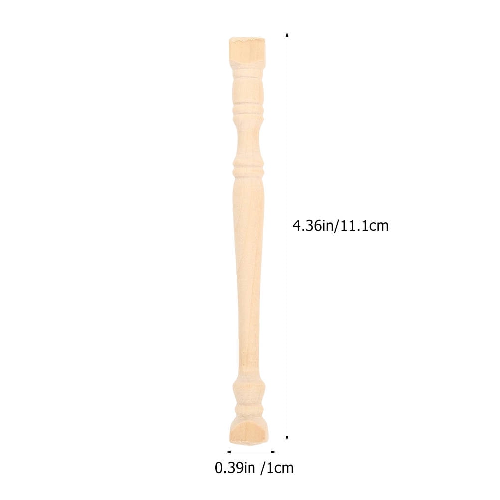 Set of 8 Realistic Khaki Wood Pillars for Dollhouse Decoration and Craft Projects — image 2