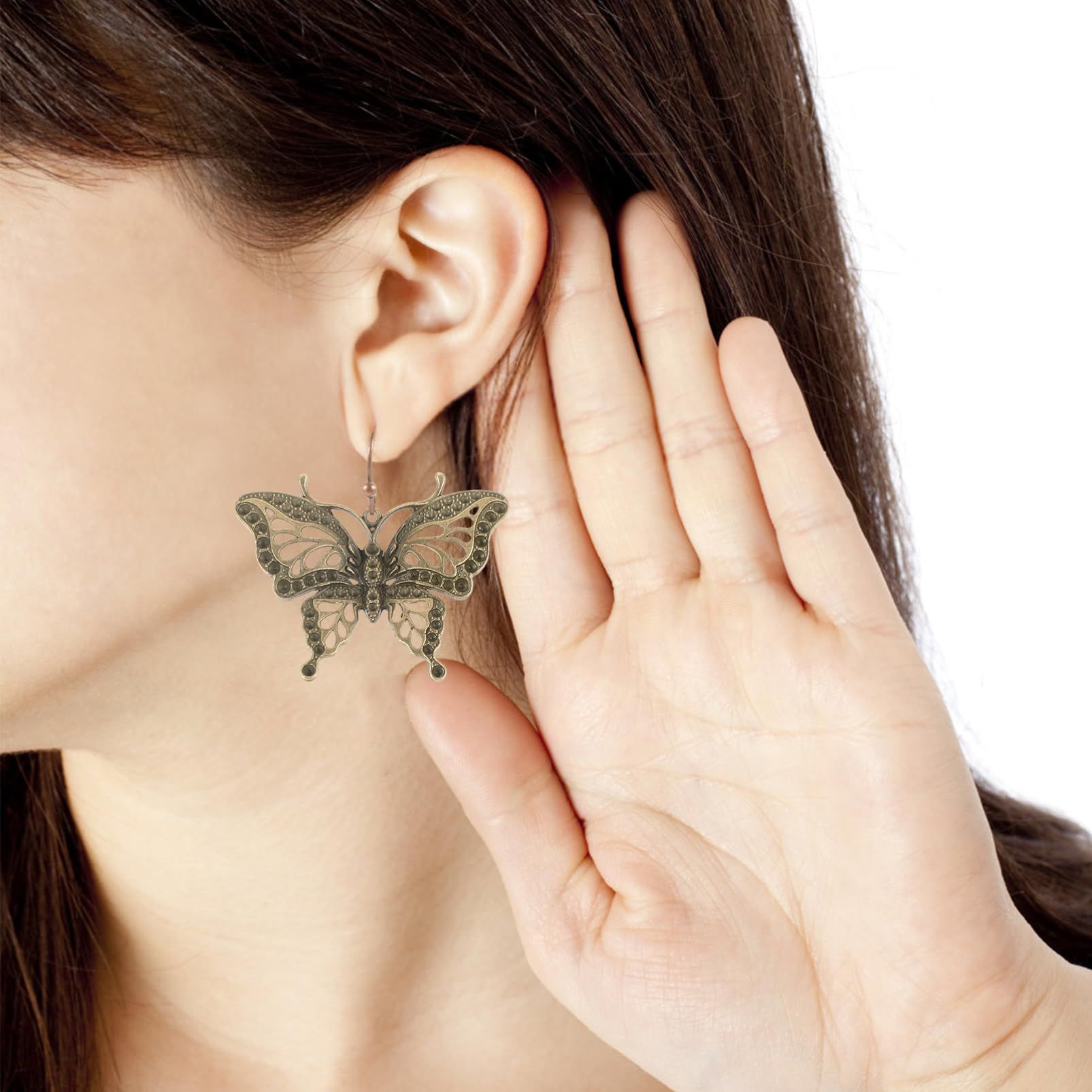 5pcs Hollow Butterfly Pendant Charms Hair Clip Charm Earring Charm Bracelet Making Findings Butterfly Beads Butterflies — image 3