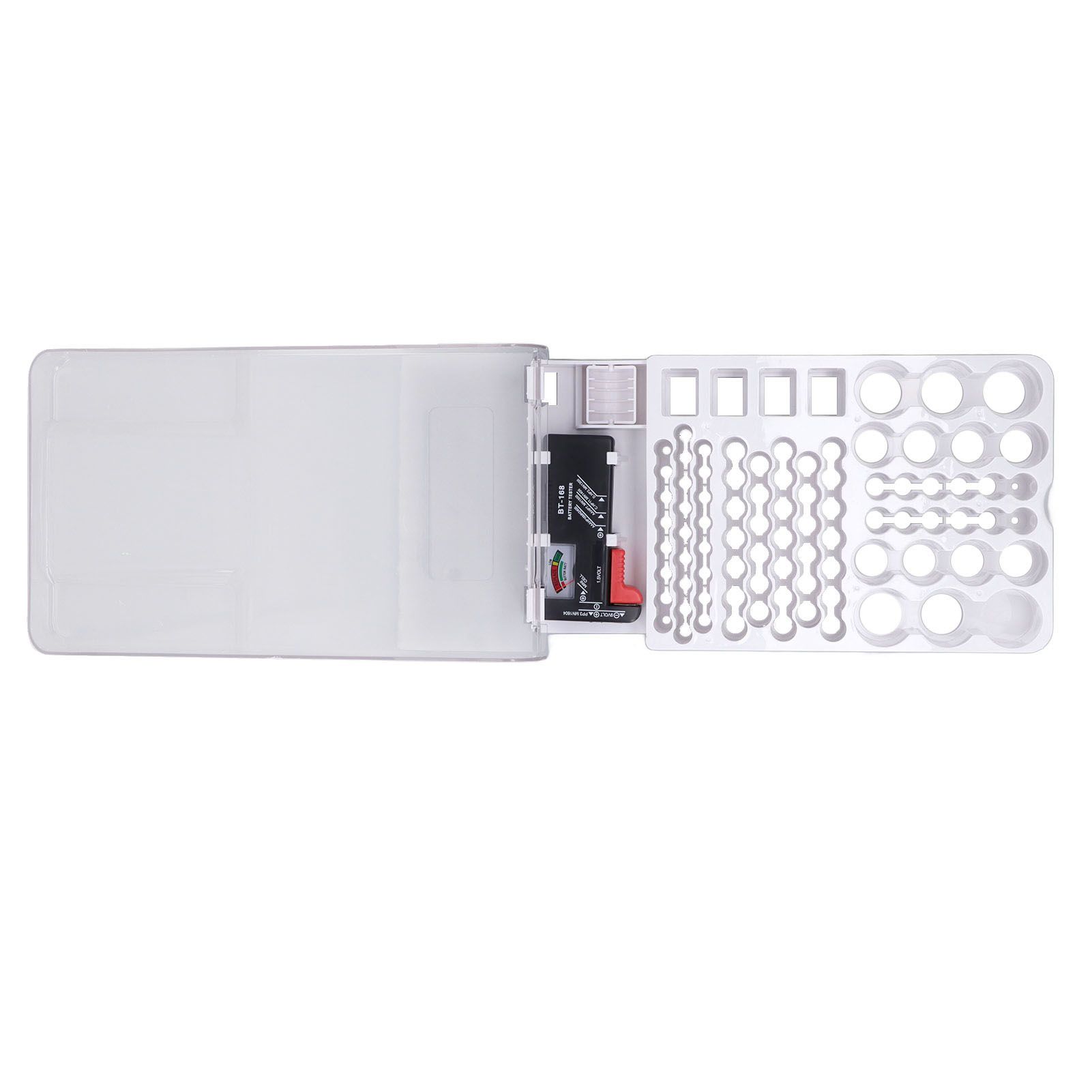 Battery Storage Box Soft Padding Battery Carrying Case with Capacity Test Instrument โ image 4