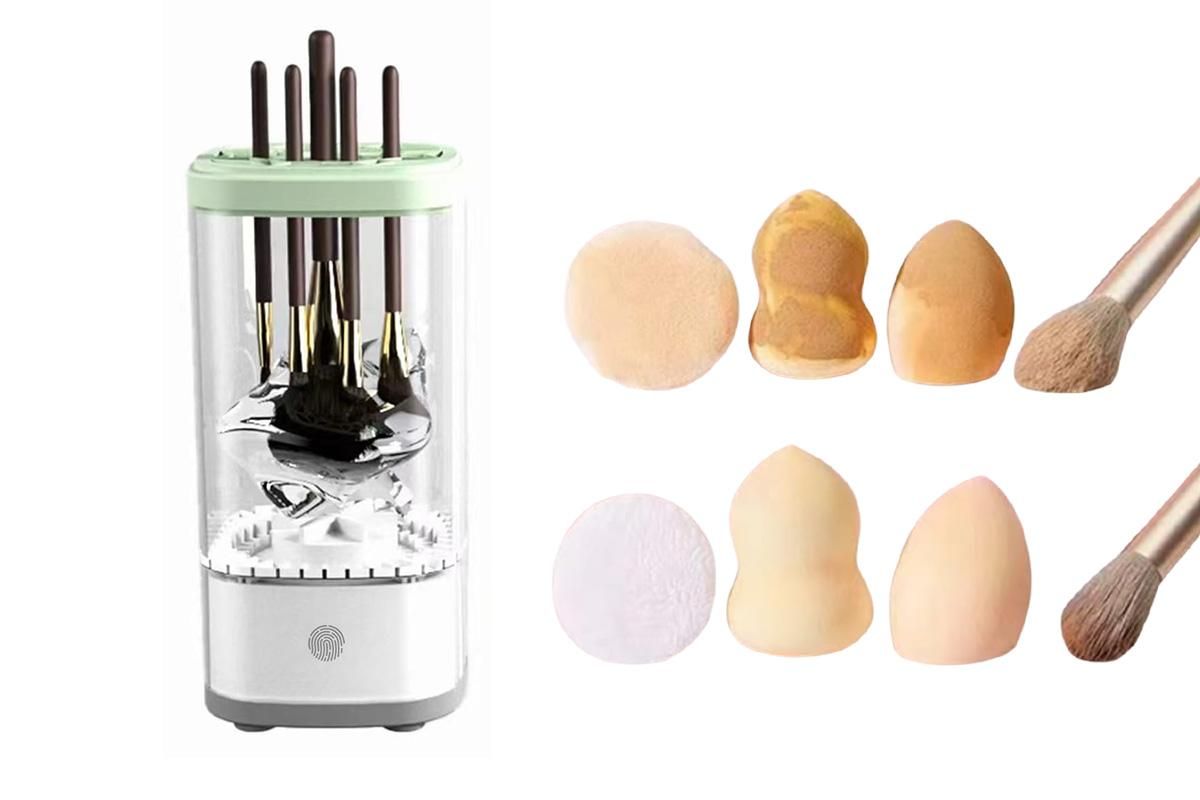 Electric Makeup Brush Cleaner and Dryer Machine Automatic Brush Super Fast Cleaning Tool -White — image 4