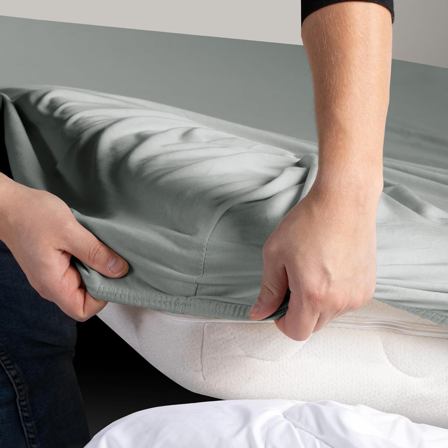 Hotel Quality Fitted sheets - 2 Piece Fitted sheets -Breathable Bedding - Wrinkle, Fade, Stain Resistant- 26inch/40cm Deep Pocket Fitted Bed Sheet-Wrinkle and — image 3