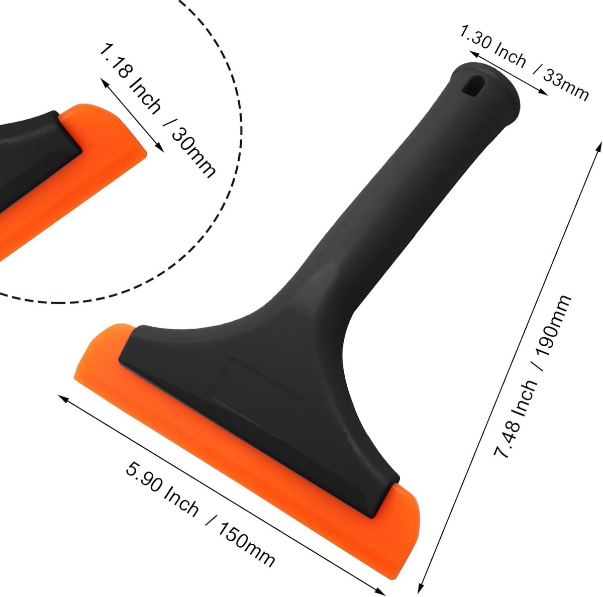 2 pieces - 6 inch car Windshield wiper - small windshield and tile wiper for glass doors - green and black - 15 × 19 cm — image 2