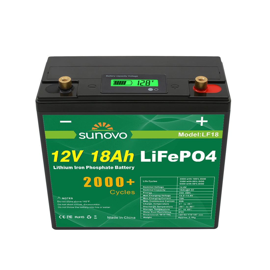 Samland 12V 18AH Deep Circle Lifepo4 Battery Rechargeable Lithium โ image 3