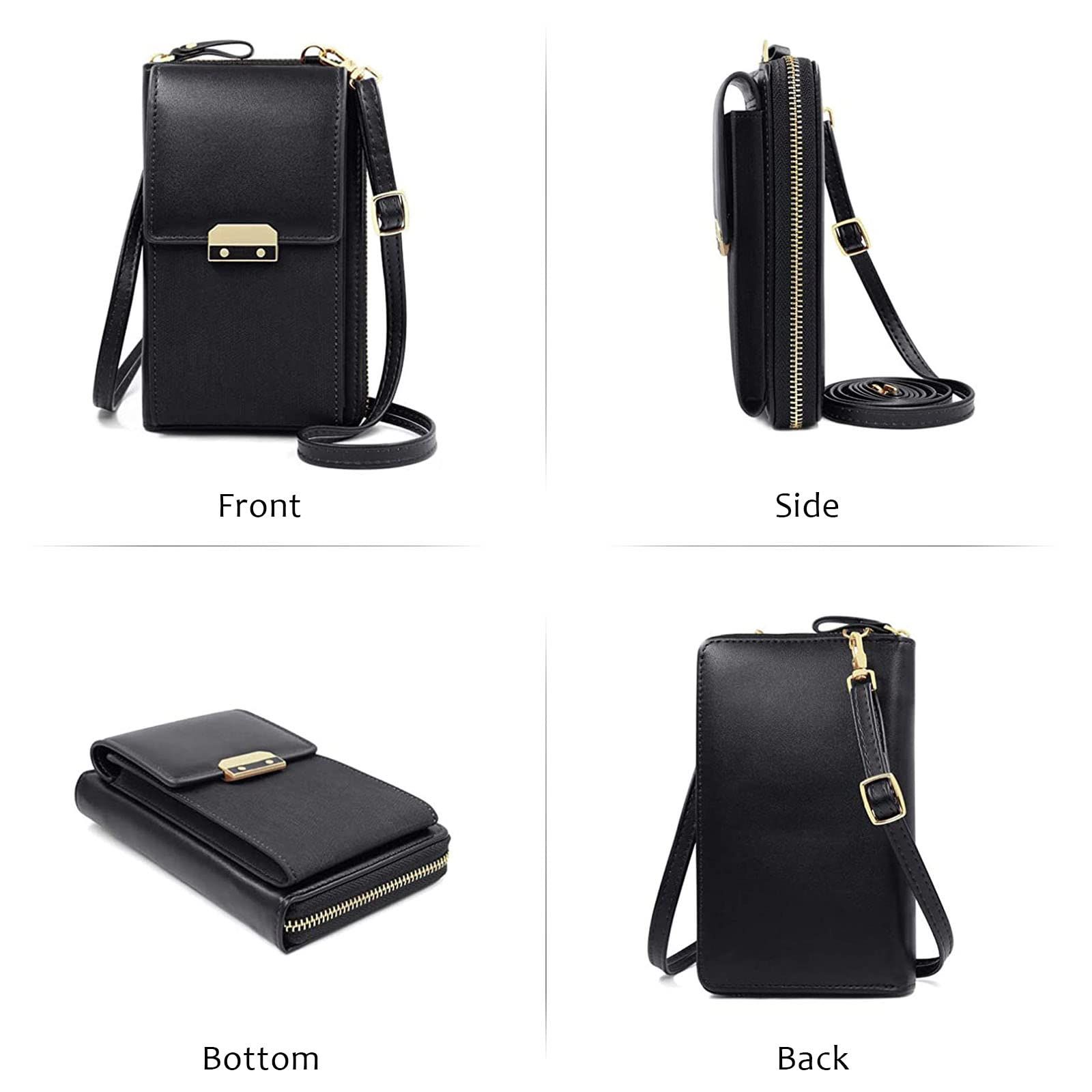 Crossbody Bag Women Cell Phone Pouch Purse Ladies Zipper Shoulder Wallet Easy to Carry Size — image 4