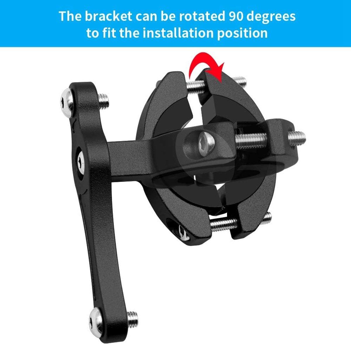 Bicycle Water Bottle Holder Adapter, Aluminum bottle cage, Holder for bottle cage, Easy to install on handlebar and seat post, Bicycle Black — image 5