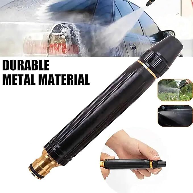 2Pcs Direct Injection High Pressure Car Wash Water Nozzle, Black Pacifier Type for Garden Watering & Ground Washing — image 5