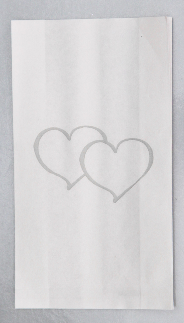 150 Pack Wedding Cake Bags Greaseproof Wax Paper Slice Take Home Favour Large Silver Heart โ image 4