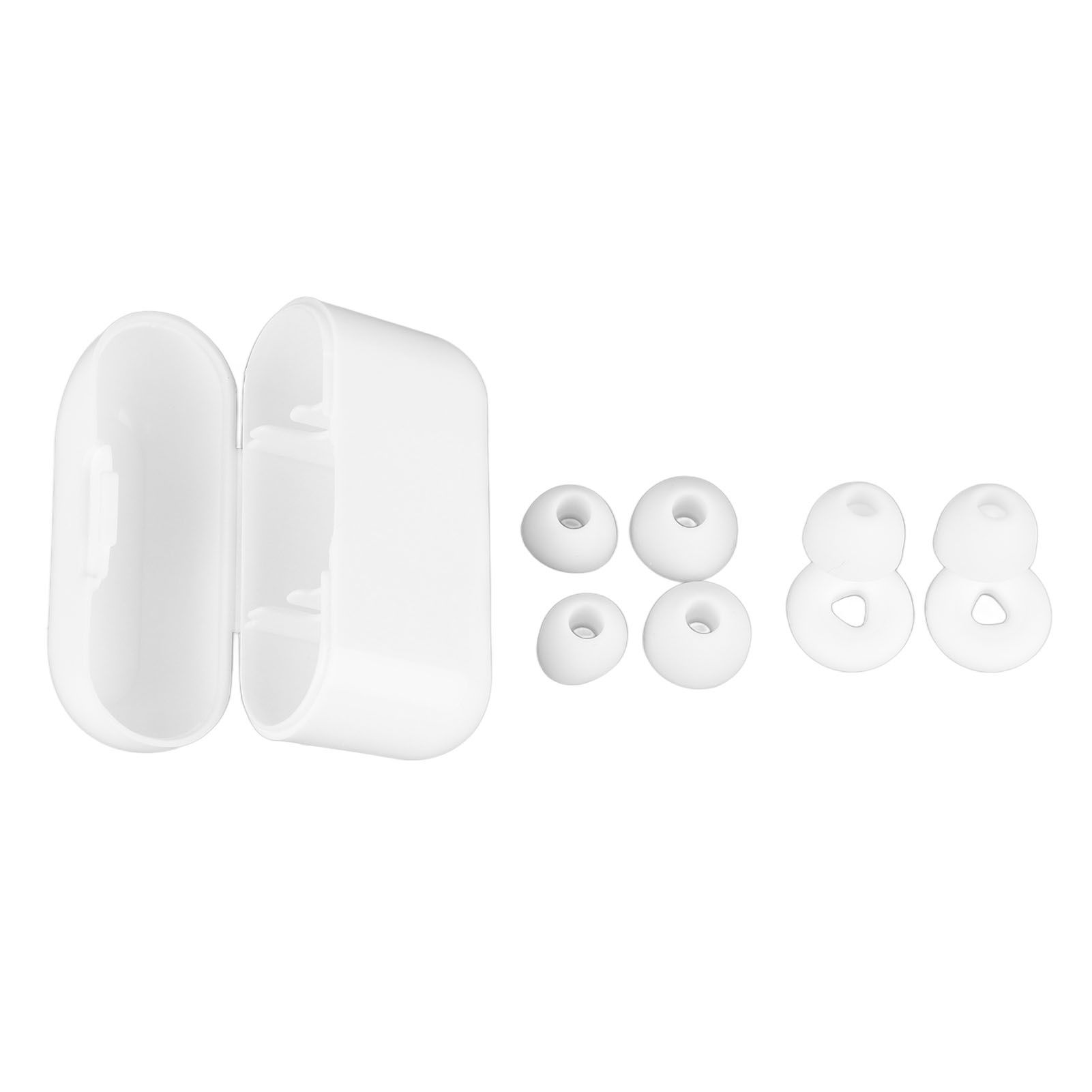 3 Pairs Noise Cancelling Silicone Ear Plugs Reusable Noise Reduction Waterproof Earplugs for Sleeping Swimming Ring Shape White — image 2