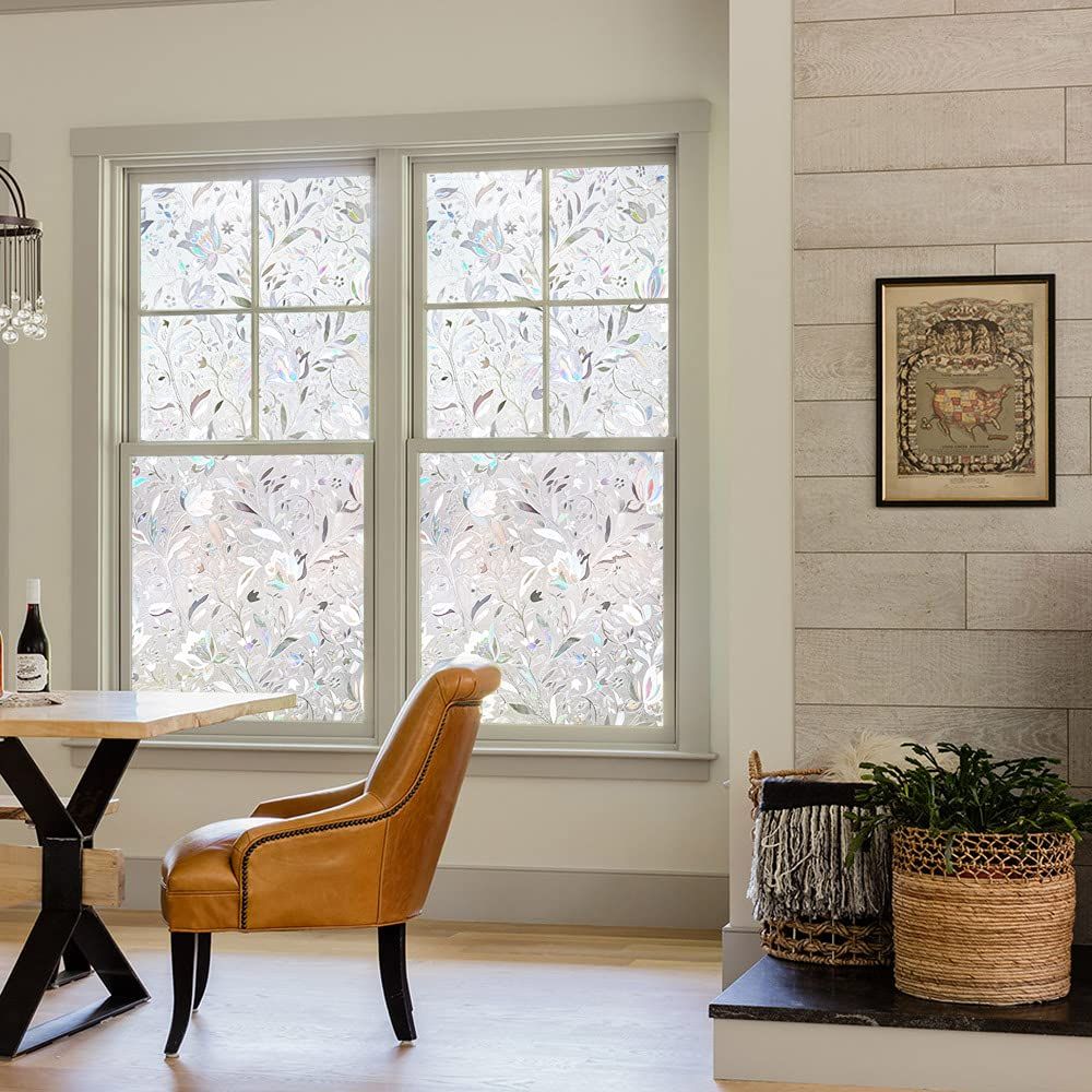 Window Privacy Film, Vinyl Glass Covering, Stained Decorative Film Frosted, Static Window Clings, Non-Adhesive, No-Glue โ image 4