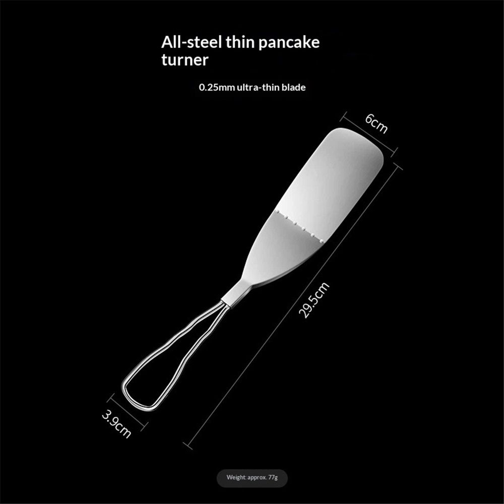 Handle Flexible Grill Turner/Spatula, Easy Grip Ergonomic Handle Turning Kitchen Gadget Serve Turner(silvery) — image 4