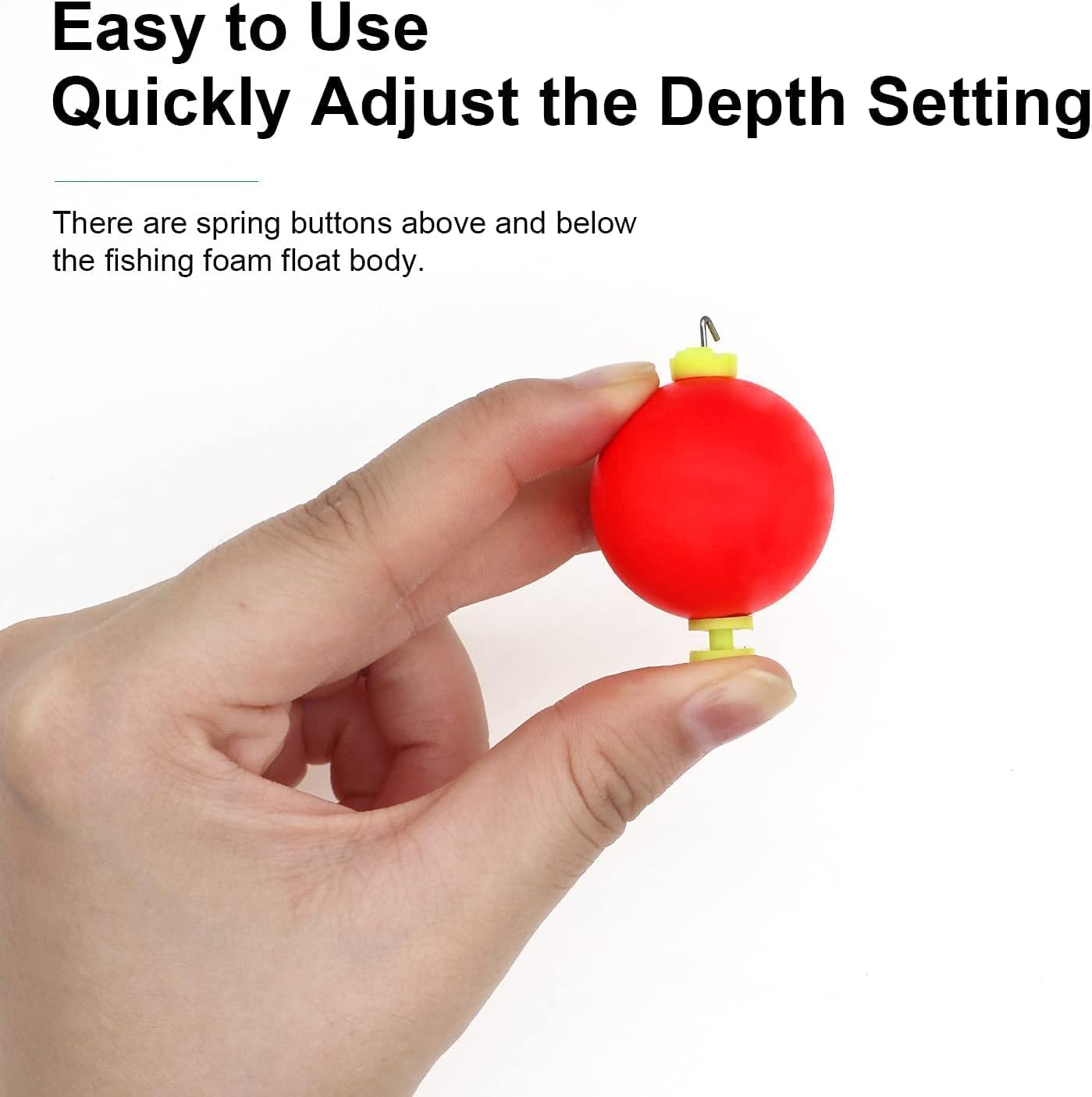 Fishing Bobber Slip Bobbers for Foam Snap Weighted Floats Set Tackle Accessories Supplies 10-Red — image 3
