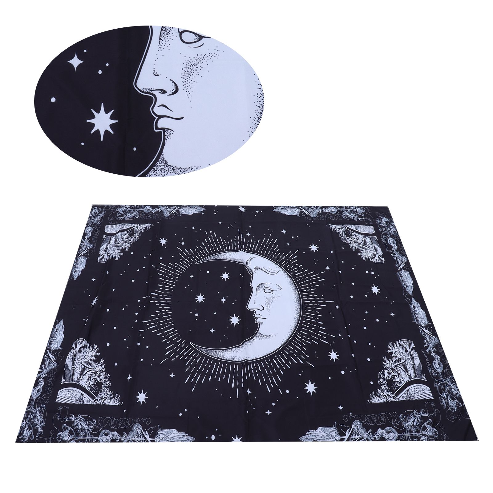 Wall Hanging Tapestry MoonPattern Background Decoration for Living Room Bedroom(150 × 130cm ) — image 5