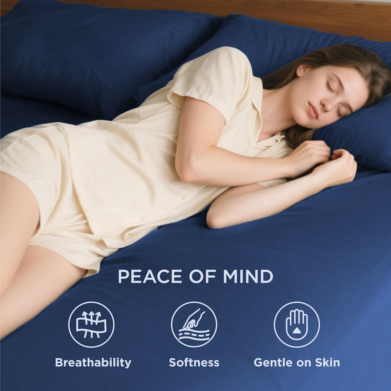 2000TC Hotel Quality Fitted Sheets - 2 Piece Fitted Sheets -Breathable Bedding - Wrinkle, Fade, Stain Resistant- 16inch/40cm Deep Pocket Fitted Bed — image 2