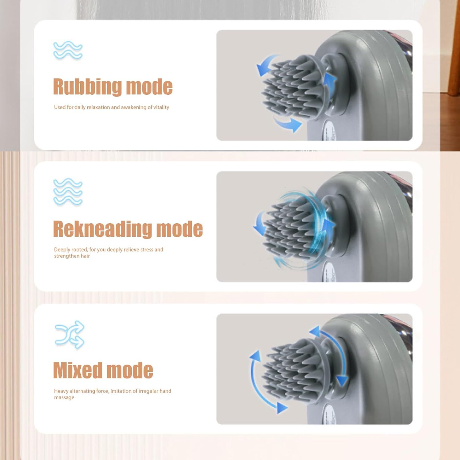 Electric Scalp Massager Cordless Waterproof 3 Modes for Hair and Body Relaxation — image 3