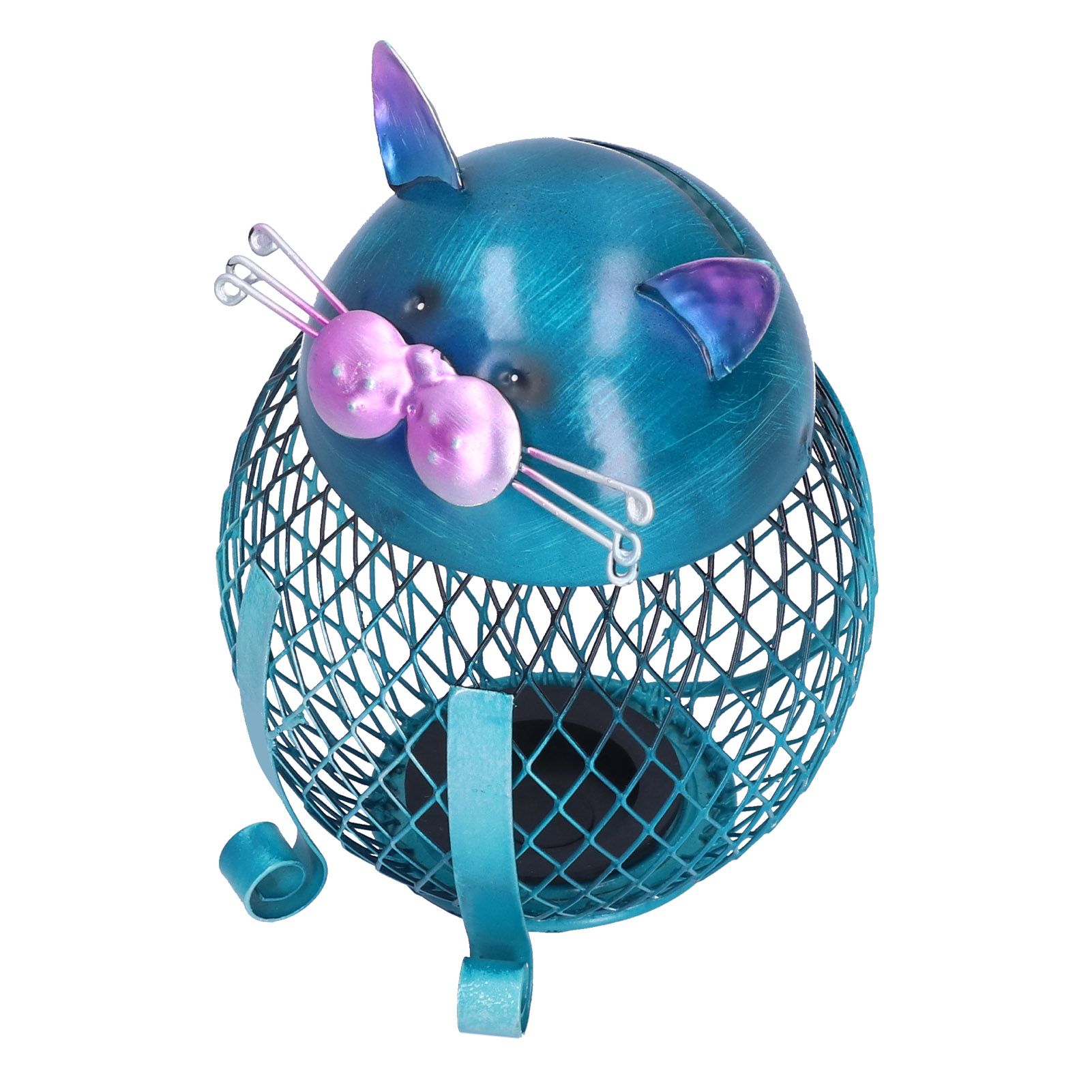 Coin Box Cat Animal Decoration Wrought Iron Handmade Money Saving Box Birthday Gift โ image 4