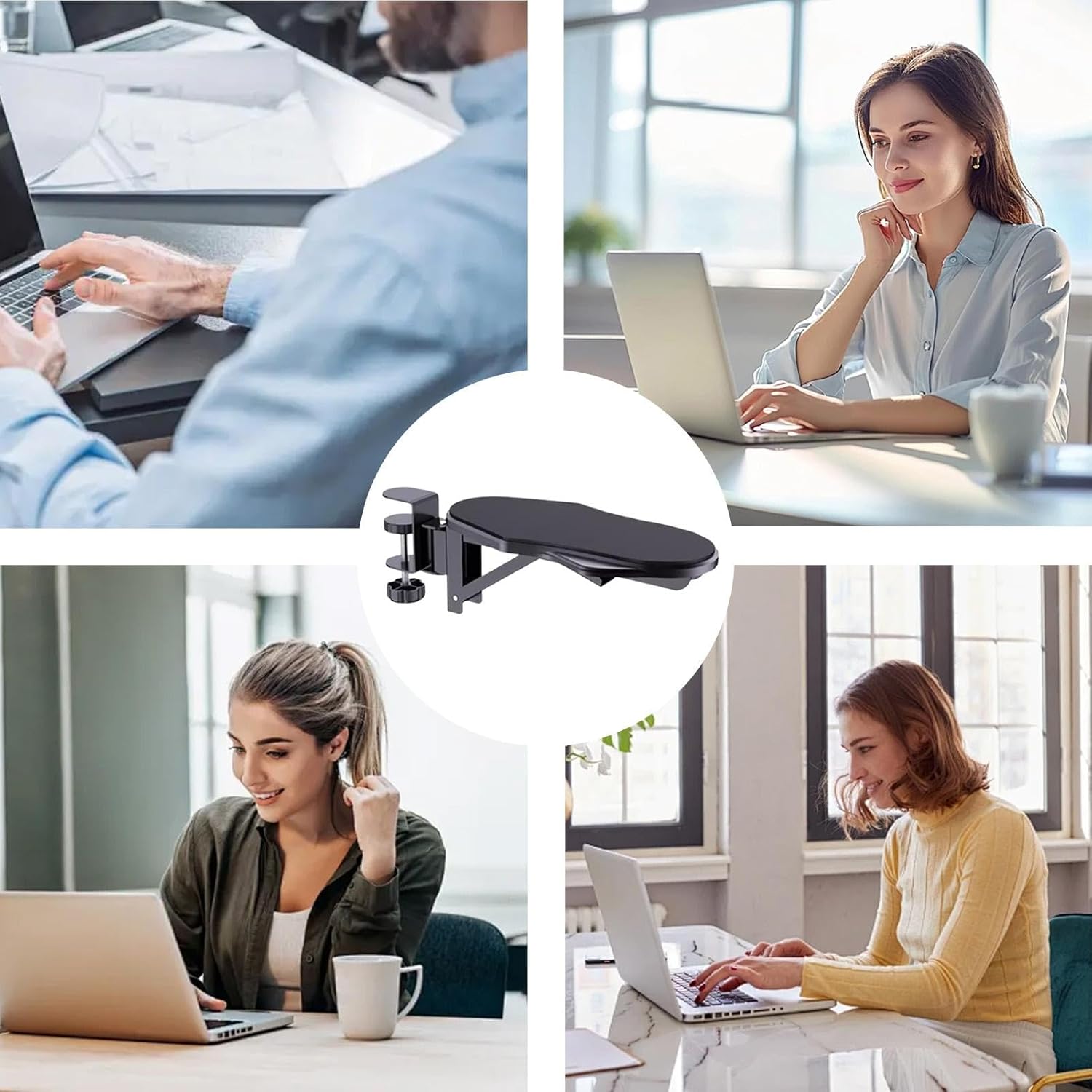 Computer Armrest for Desk, Ergonomic Elbow Support for Home Folding Rotating Model — image 4