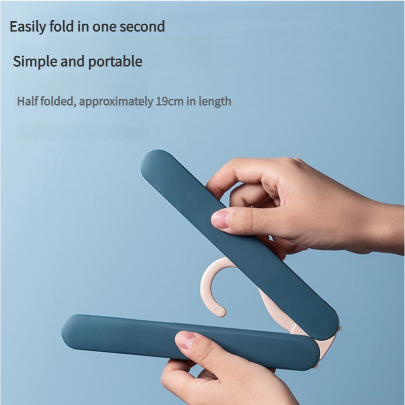 2PCS Pink Portable Travel Hanger with Hidden Clips - Lightweight Folding Clothes Hanger for Socks and Small Items — image 5