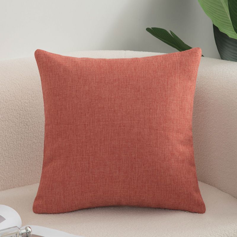 Shengdu Solid Color Polyester Pillow Case 40x40cm Csmm brick red 40*40cm with pillow core