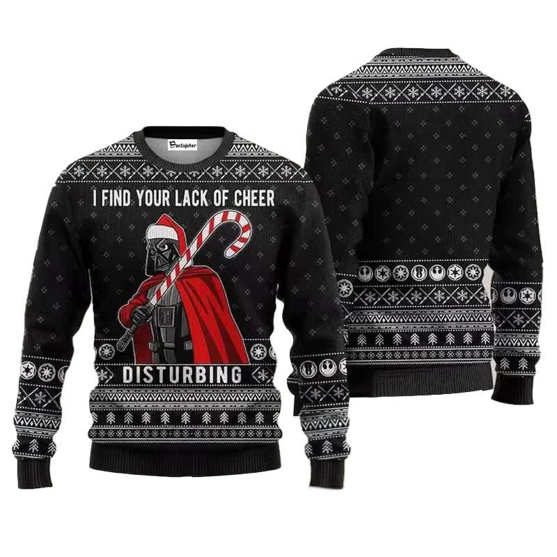 Santa Claus Darth Vader Ugly Christmas Sweater Star Wars The Mandalorian Men's Sweater Autumn Winter Women's Sweatshirt style 2 L β image 4