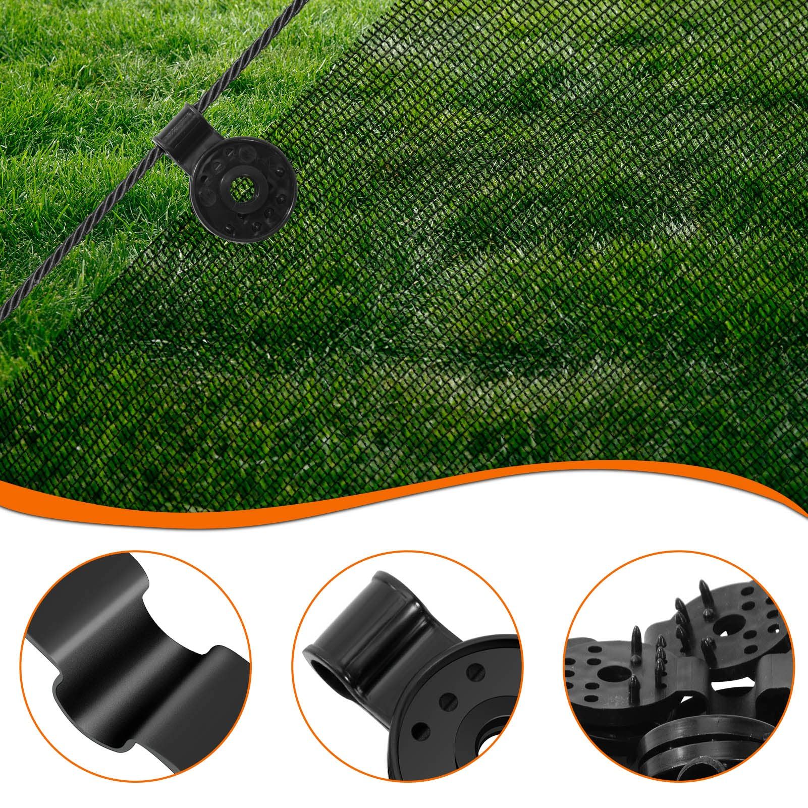 Shade Cloth Plastic Clips Plastic Sunshade Clips Shade Netting Black Clips for Greenhouse Outdoor Garden Anti (40pcs) — image 2