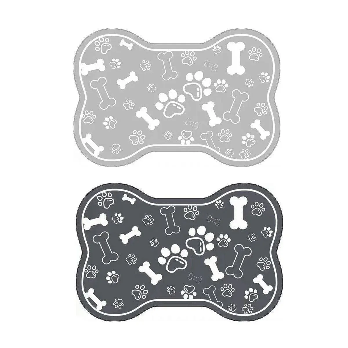 Pet Feeding Mat Non-slip Diatom Mud Absorbent Dirt-resistant Waterproof Placemat - Grey-60x90cm — image 3