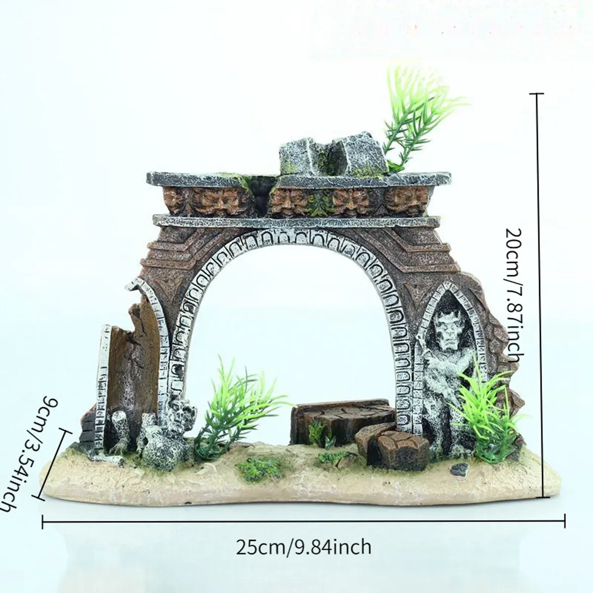Fish Tank Landscape Archway Door Plate Decoration Fish Shrimp Shelter Aquarium — image 3