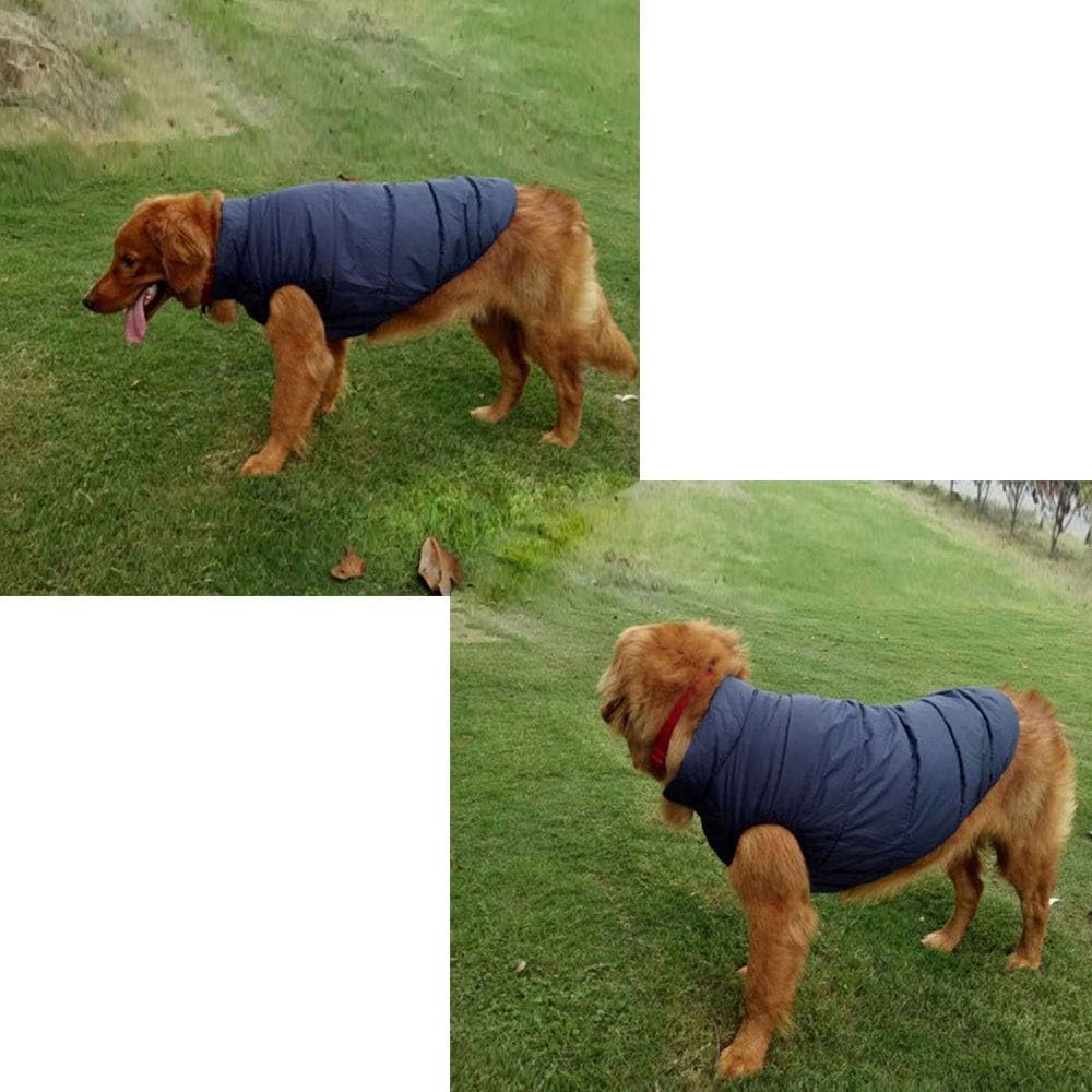 Winter Dog Coat Marine Blue Size L - Warm Pet Clothing for Cold Weather — image 5