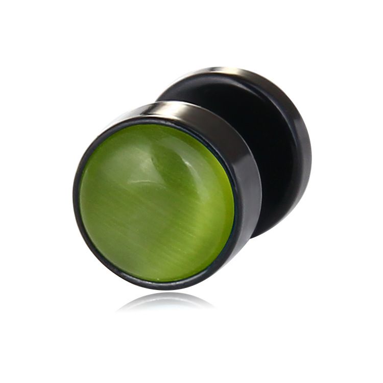 4 pcs Womens Stainless Steel Earrings, Punk Stud Earrings for Men with Cat's Eye Stone Screw-Back Jewelry Earrings โ image 5