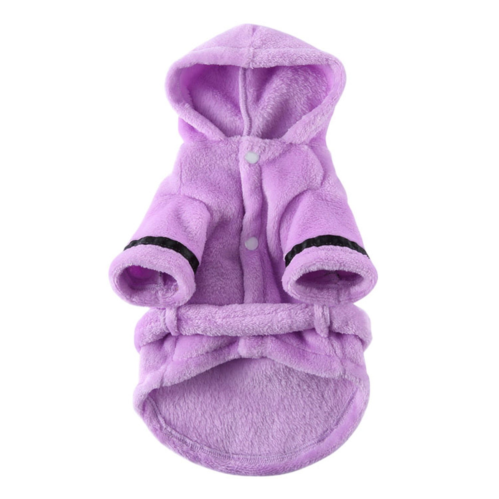 Pet Bathrobes, Pajamas ! Dog Cat Bathrobe Pet Clothes Hotel Bath Towel Pet Bathrobe Nightgown Pajamas (Army Green, L) M Purple — image 3