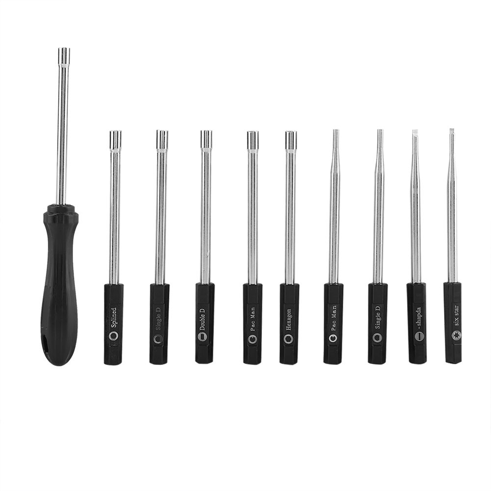 10 PCS Carburetor Adjustment Set Screwdriver Card Tool Splined Pacman Double D Type β image 5