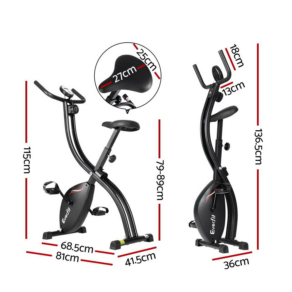 Everfit Folding Exercise Bike Magnetic X-Bike Bicycle Indoor Cycling Cardio — image 2