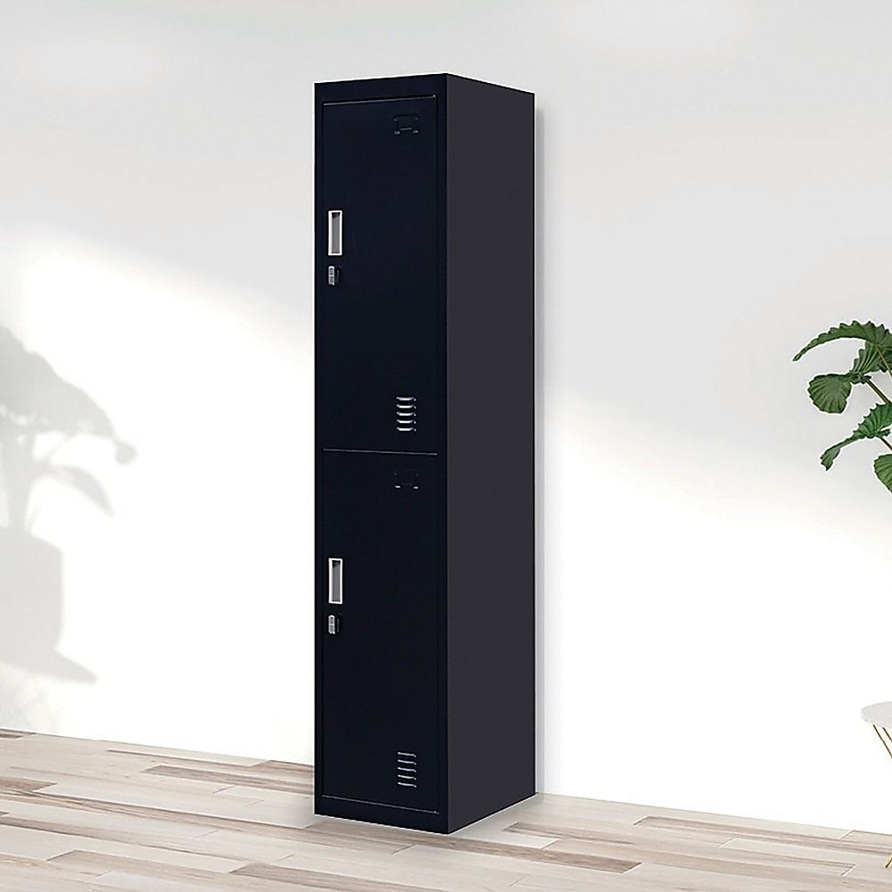 2-Door Vertical Locker for Office Gym Shed School Home Storage — image 2