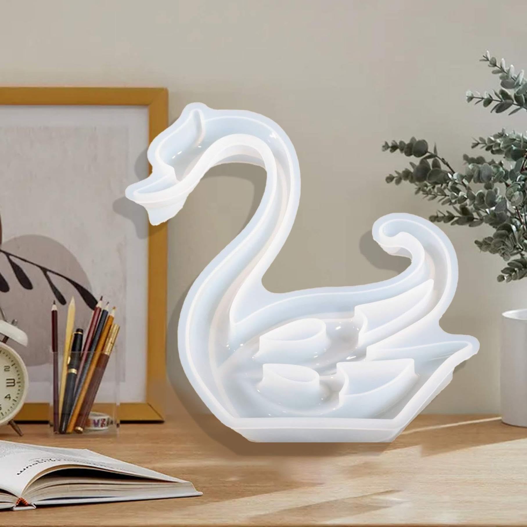 Swan Silicone Mold Creative Animal Silicone Mold Elegant Swan Sculpture Home Decoration Mold DIY Decoration Swan Statue Crafts Gifts โ image 2