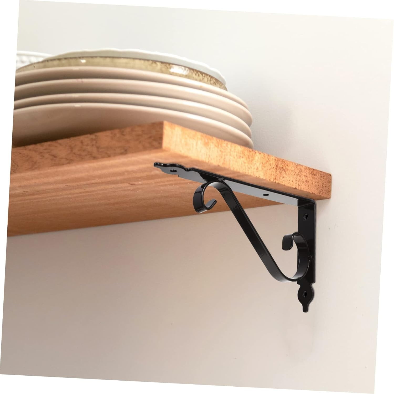 Wall Support Bracket Shelf Brackets 1 Sets Bracket Grid Wall Shelf Floating Shelf Brackets Shelf Support Brackets Folding Brackets- Black, S M Black β image 6