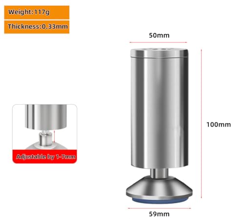 4 Pieces Stainless Steel Furniture Legs for Cabinets, TV Units, Desks and Wardrobes, Durable Replacement Feet for Home Furniture โ image 2