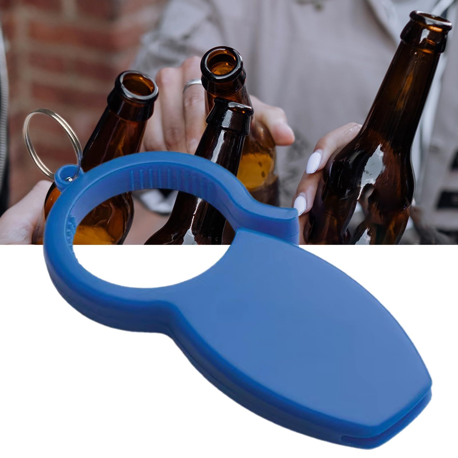 Can Opener Keychain Bottle Opener 3-in-1 Portable Multifunctional Pain-Free Opening for Beer Water Soda Small 4pcs β image 3