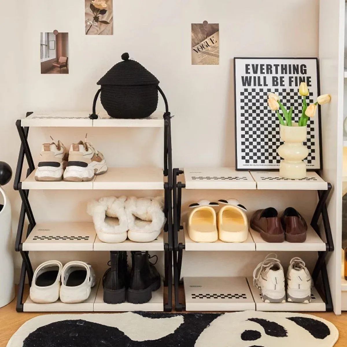 5 Tier Folding Shoe Rack Simple Shoe Storage Organizer for Home and Closet Use — image 4