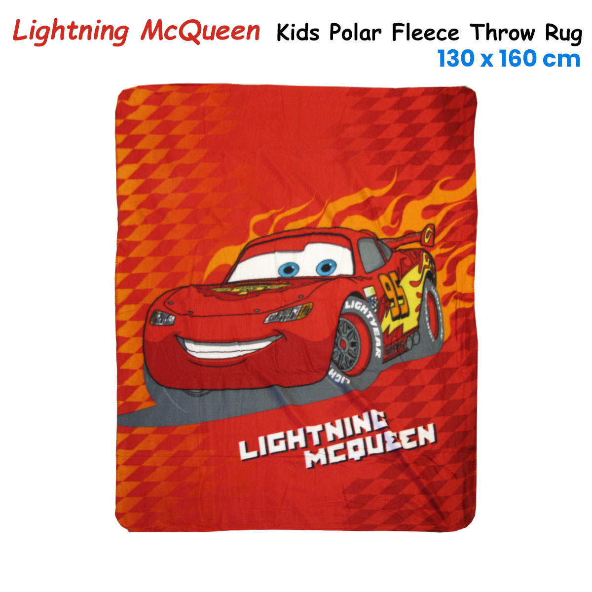 Lightning McQueen Printed Polar Fleece Throw Rug 130 x 160 cm โ image 2