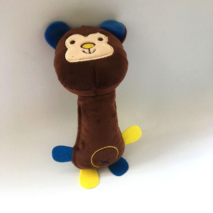 Dog Squeezing Toy Monkey Pig shaped Dog Squeezing Toy Plush Doll Multi purpose Pet Product Monkey Pet Voice Grinding Teeth — image 3