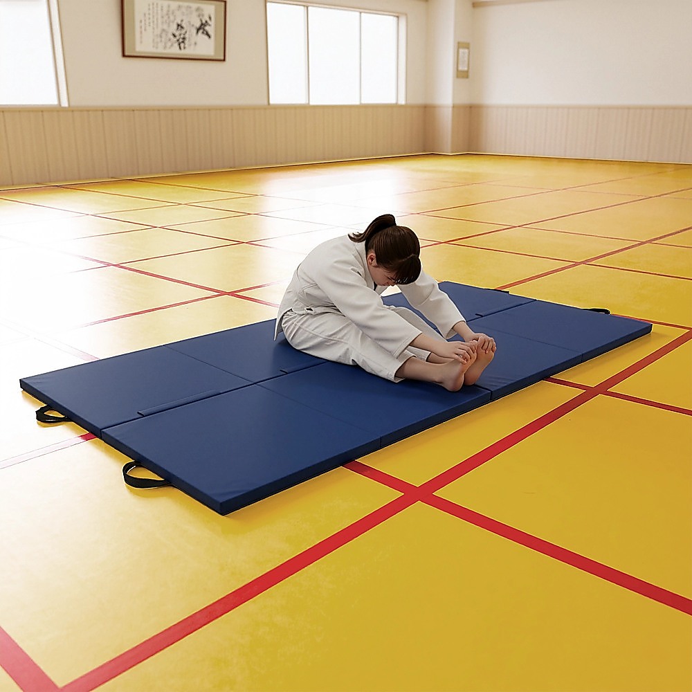 Folding Blue Exercise Mat – Gymnastics, Martial Arts, Yoga, Karate & Judo Training — image 6