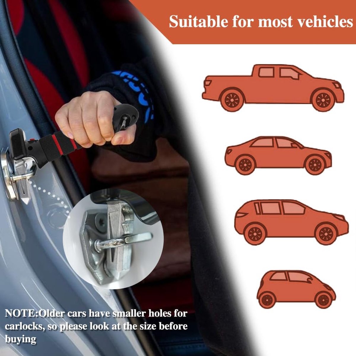 Set of 2 multifunctional car door handles, as an aid for getting in and out of cars, making it easier for disabled people / the elderly / small — image 4