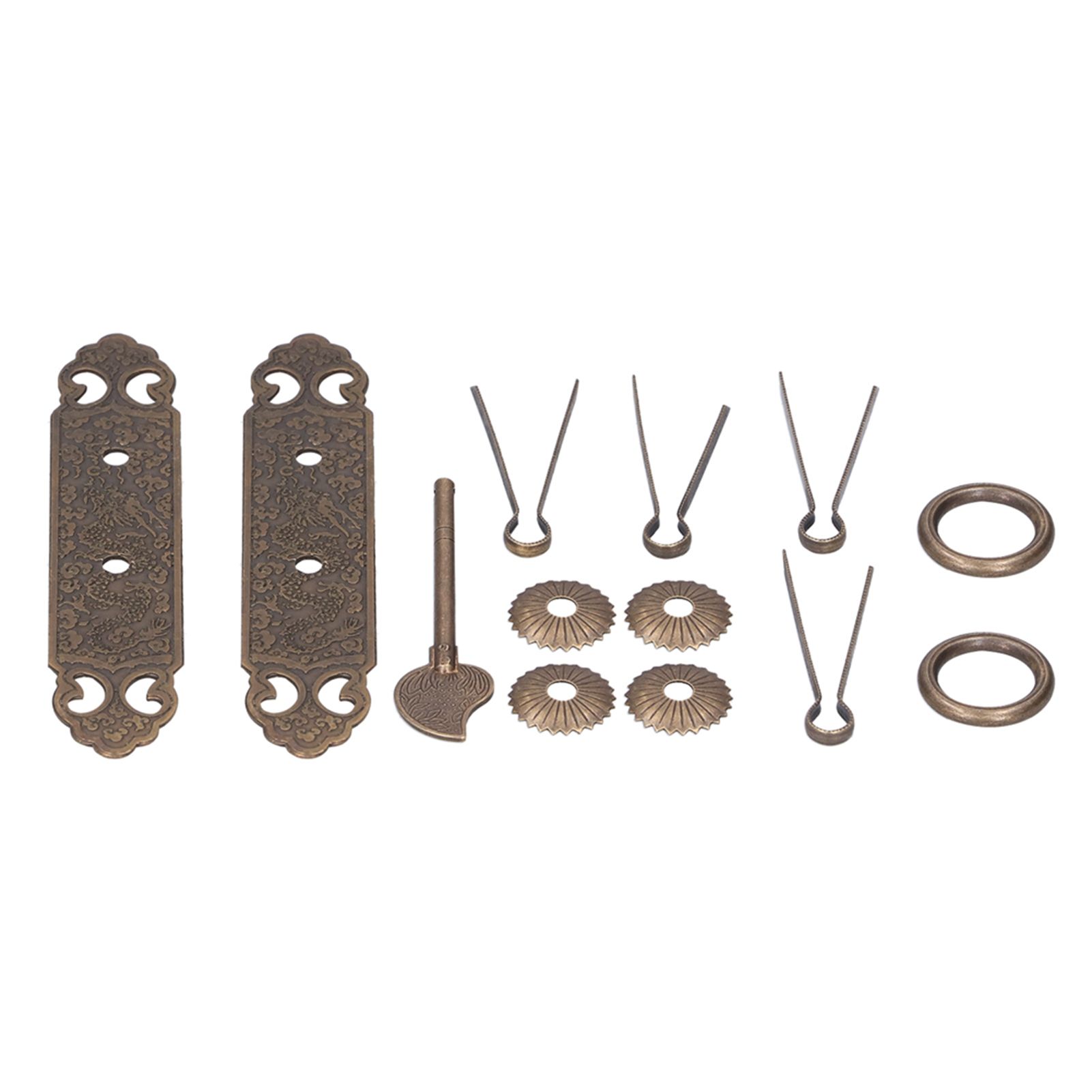 Door Handle Antique Brass Exquisite Pattern Straight Bar Handle Accessories for Cabinet Wardrobe — image 5