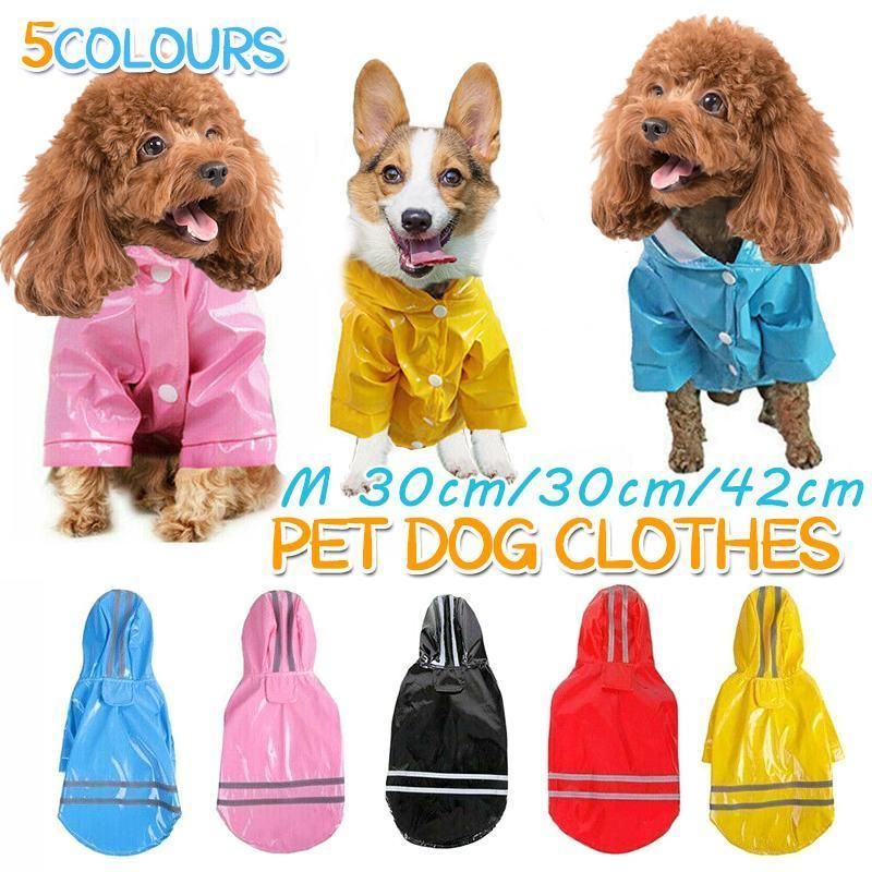 M Size Outdoor Hoodies Jacket Waterproof Pet Dog Clothes Puppy Raincoat Rain Coat - Blue โ image 2