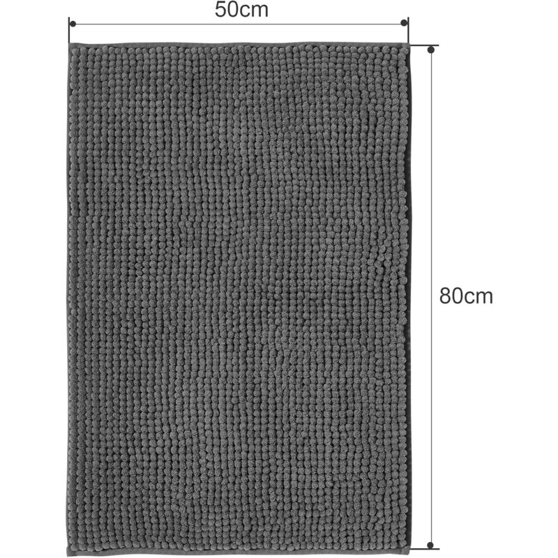 Non-Slip Chenille Bath Mat Super Absorbent And Machine Washableable For Bathroom, Shower, Bathtub Or As A Toilet Mat — image 2