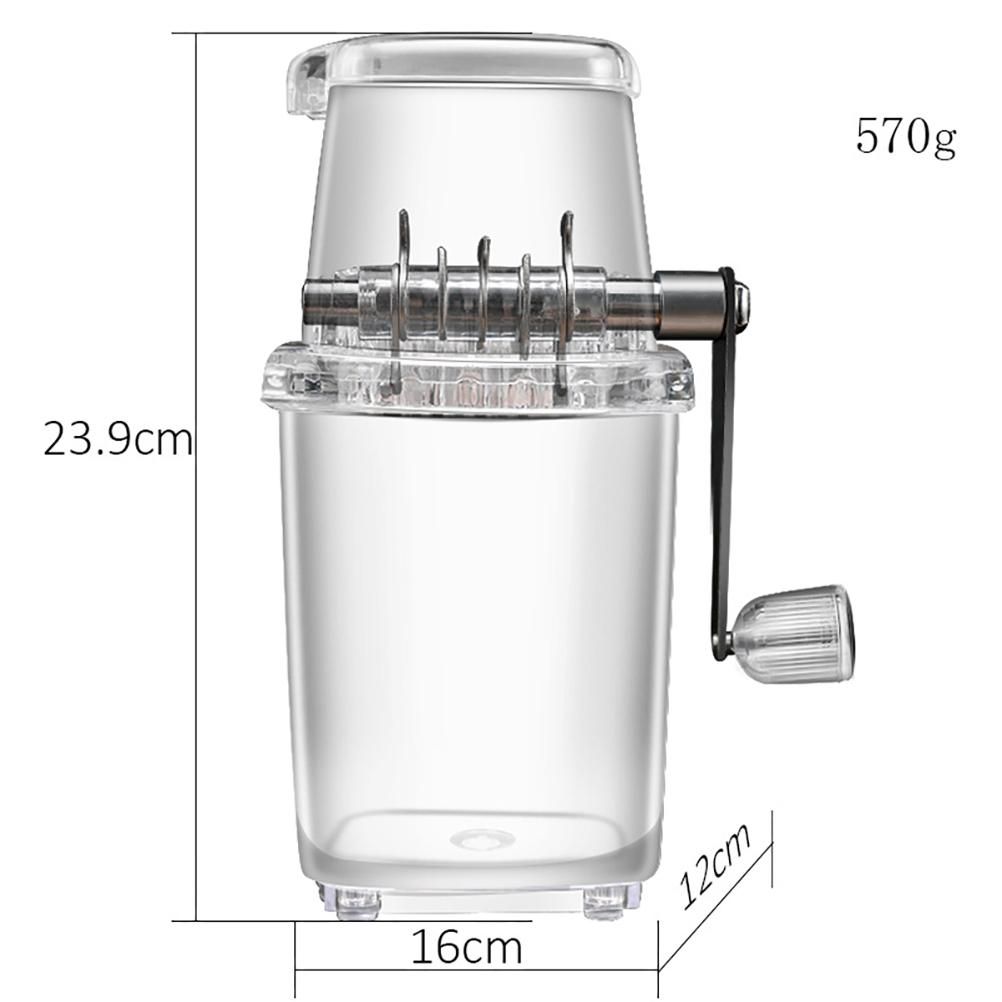 Manual Ice Crusher Portable Hand Crank Manual Household Ice Shaver Machine Kitchen Tool โ image 2